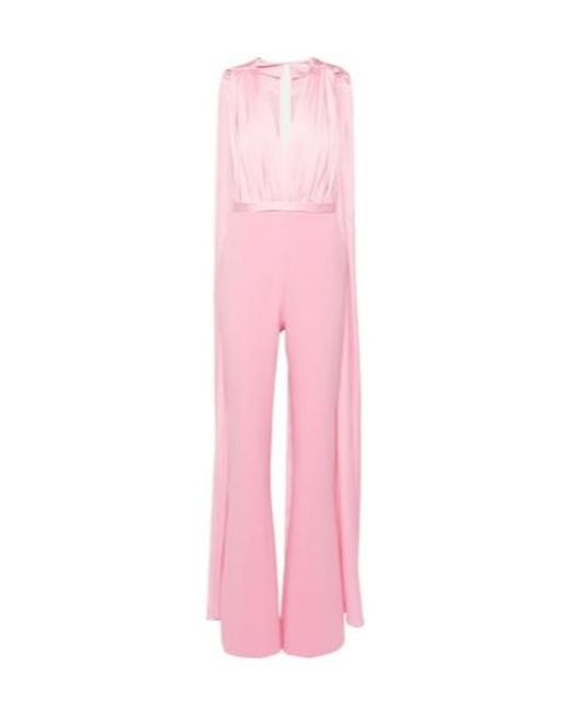 Safiyaa Pink Bianca Caped Jumpsuit