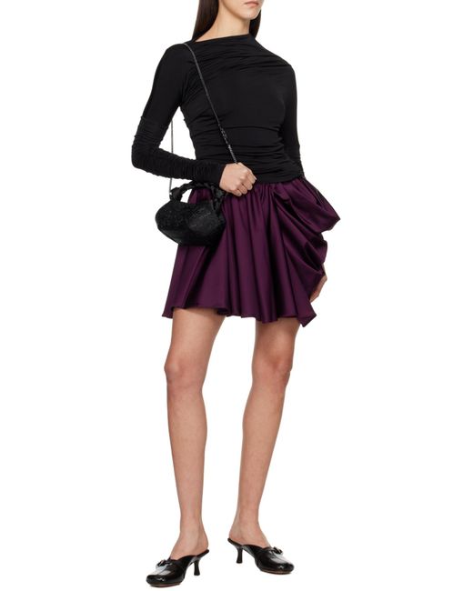 Ganni Black Ruched Top