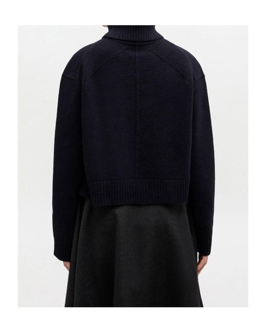 Ganni Blue Wool Turtleneck Jumper