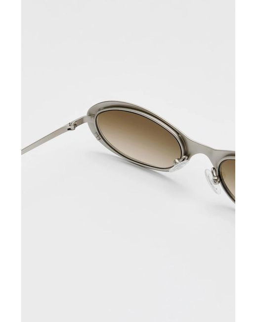 Our Legacy White Oval Frame Sunglasses for men