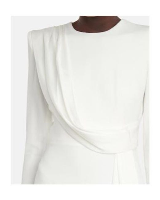 Alex Perry White Maxwell Satin Crepe Wedding Dress