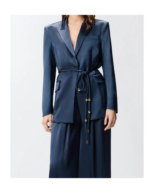 Pinko Blue Carillon Belted Jacket