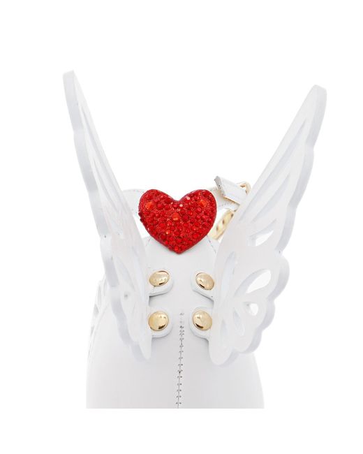 Sophia Webster White Round Head High-Heeled Sandals
