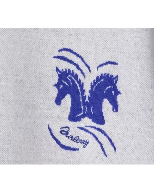 Burberry White Mirrored Horse Jumper