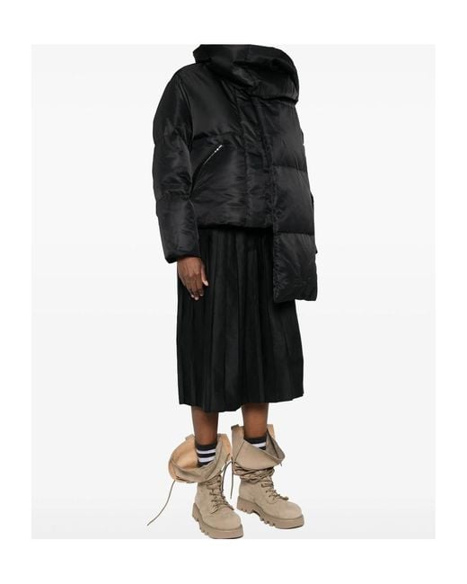 MM6 by Maison Margiela Black Scarf Down Jacket