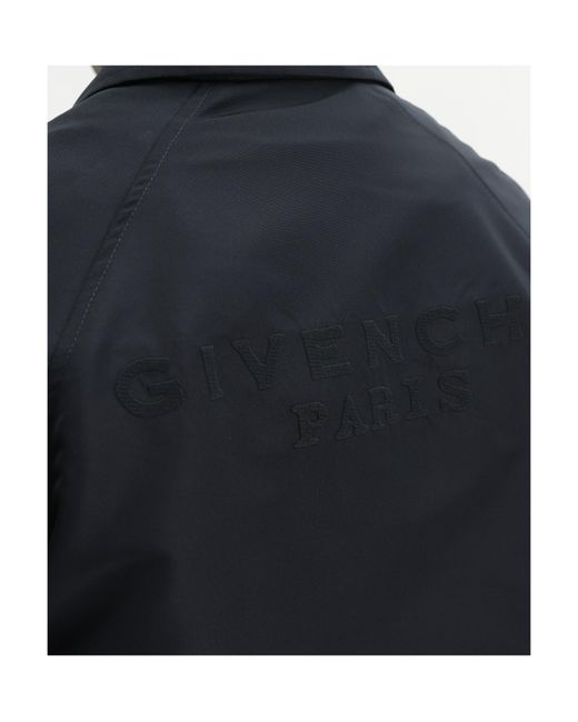 Givenchy Black Logo-Embroidered Jacket for men