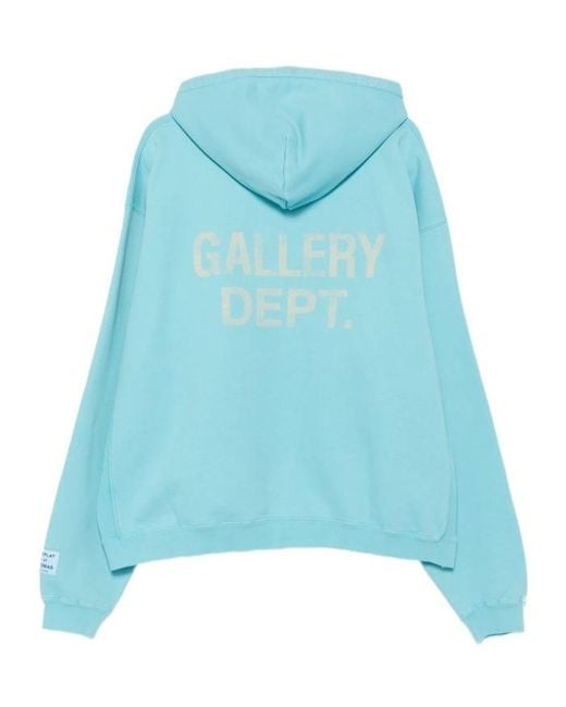 GALLERY DEPT. Blue Long-Sleeved Hooded Sweatshirt for men