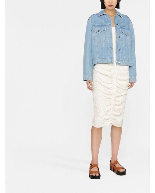 Nanushka Blue Light Wash Denim Jacket