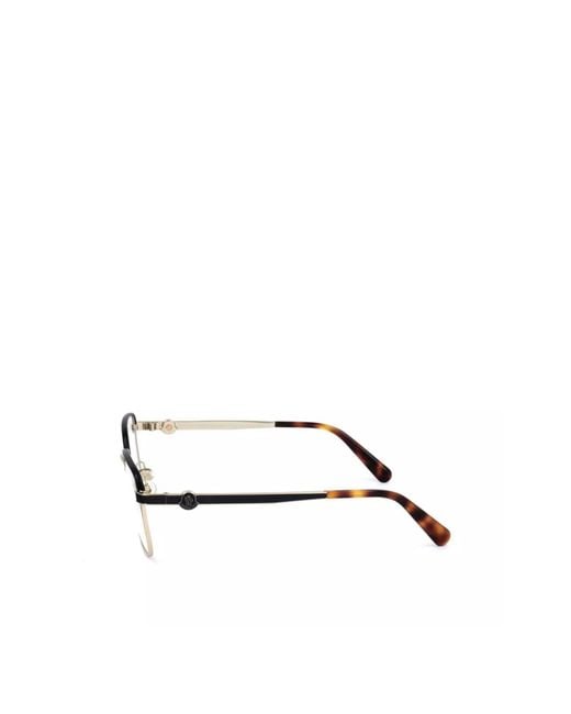 Moncler Metallic Eyewear Square Frame Glasses for men