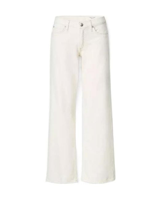 Rag & Bone White Belt Loop Jeans