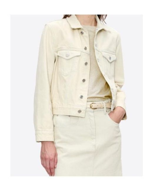 A.P.C. White Buttoned Denim Jacket