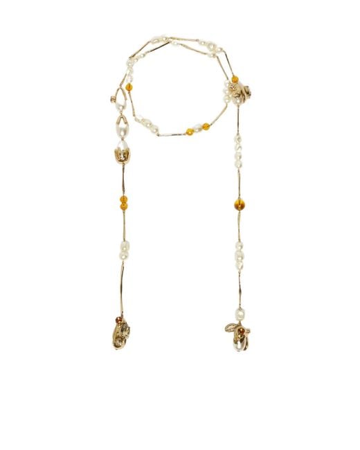 Weekend by Maxmara White Lariat Necklace