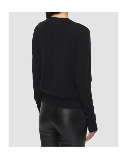 Joseph Black Light Pure Cashmere Round Neck Jumper