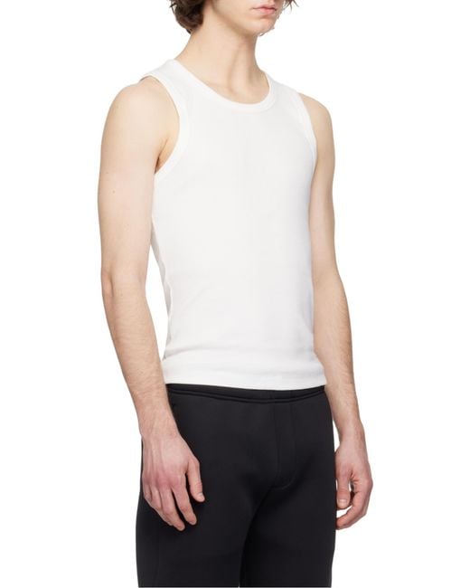 Entire studios White Knitted Tank Top for men
