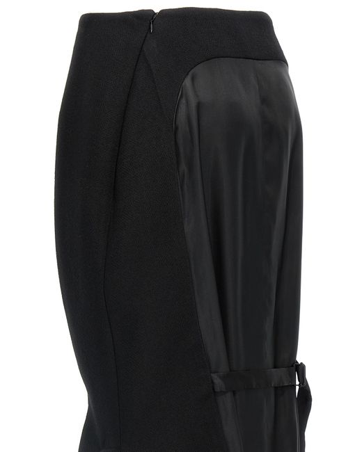 Prada Black High-Waisted Belted Skirt