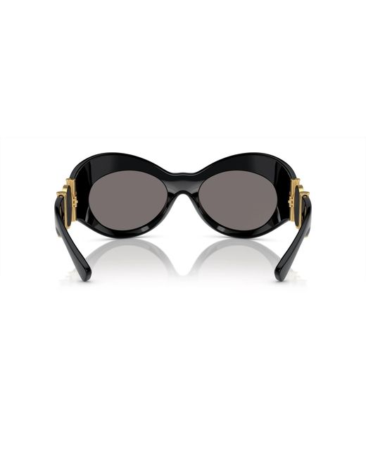 Versace White Oval Shield-Frame Sunglasses