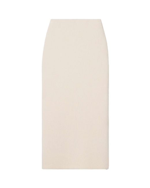 The Row White Hodette Mid-Length Skirt