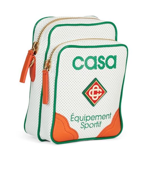 Casablanca Gray Logo-Print Crossbody Bag for men