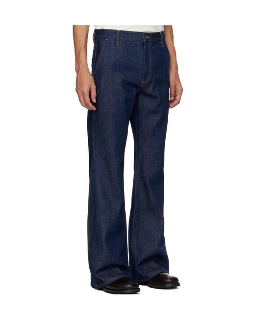 Amiri Blue Raw Boot Cut Jeans for men
