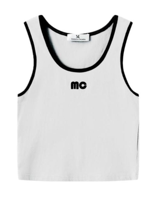 Marissa Chiara White Sleeveless Vest