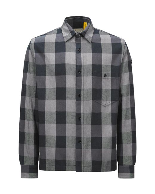 Moncler Gray X Mercedes-Benz By Nigo Plaid Cotton Shirt for men