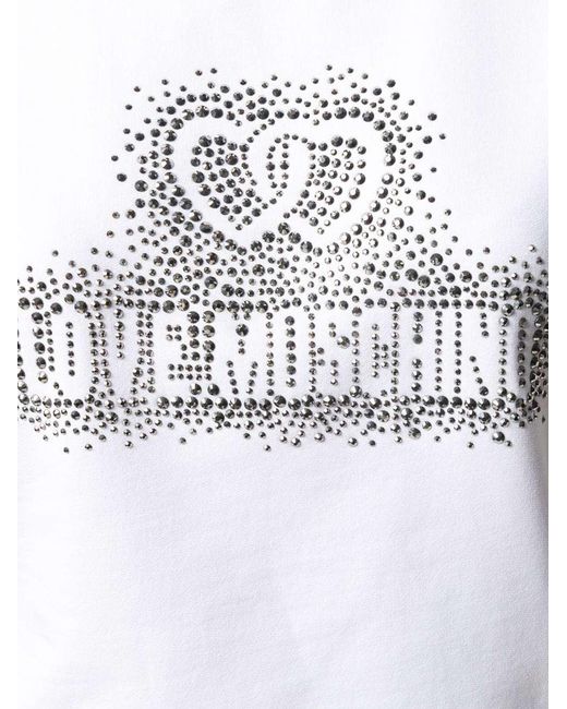 Moschino White Logo Detail T-Shirt Dress