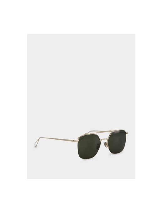Ahlem Green Logo Sunglasses for men