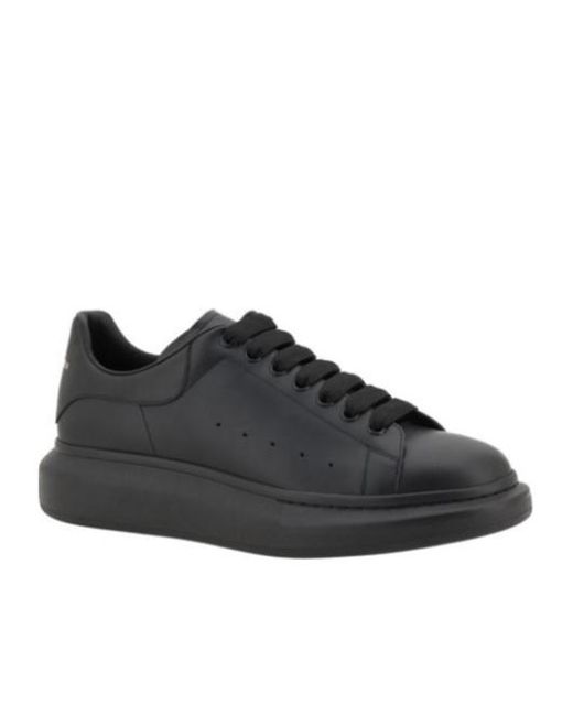Alexander McQueen Black Oversized Lace-Up Sneakers