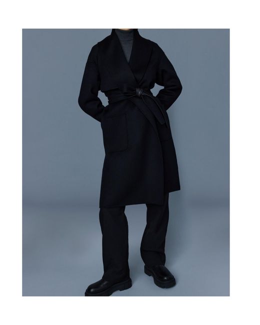 Mackage Blue Thalia Wrap Coat