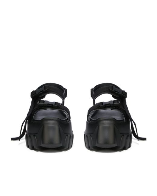 Rick Owens Black Mega Tractor Sandals for men