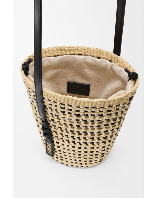 Loewe Multicolor Braid Drawstring Basket Bag