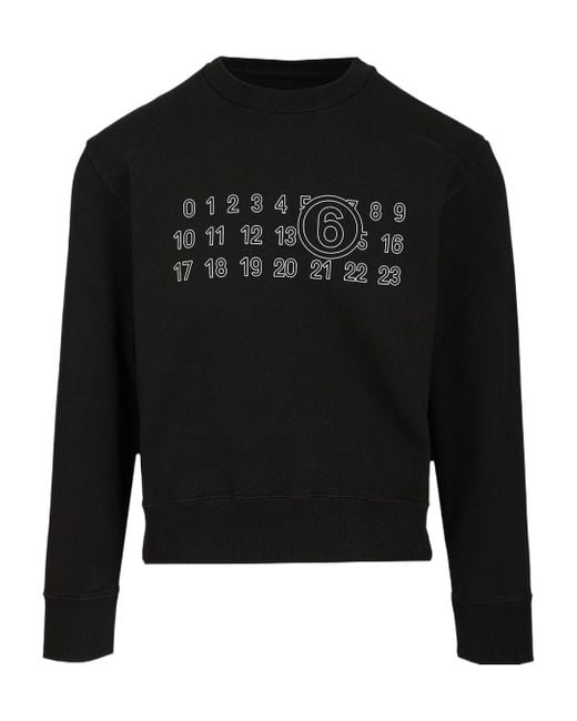 MM6 by Maison Margiela Black Numeric Sweatshirt Sweatshirts for men