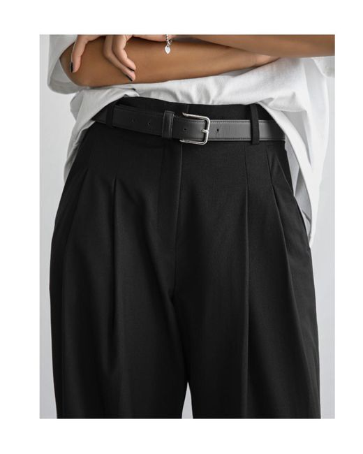Frankie Shop Black Gelsomino Pleated Pants