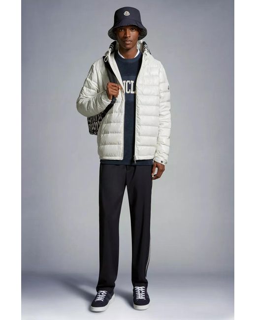 Moncler White Cornour Zip-Up Short Down Jacket for men
