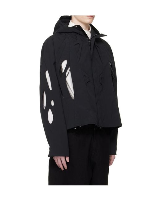 HELIOT EMIL Black Hooded Casual Jacket for men