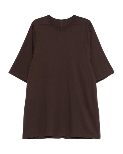 Rick Owens Brown Oversized Short Sleeved Crewneck T-Shirt for men