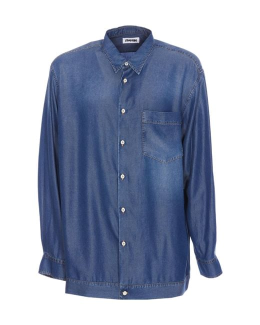 Magliano Blue Long-Sleeved Buttoned Shirt for men