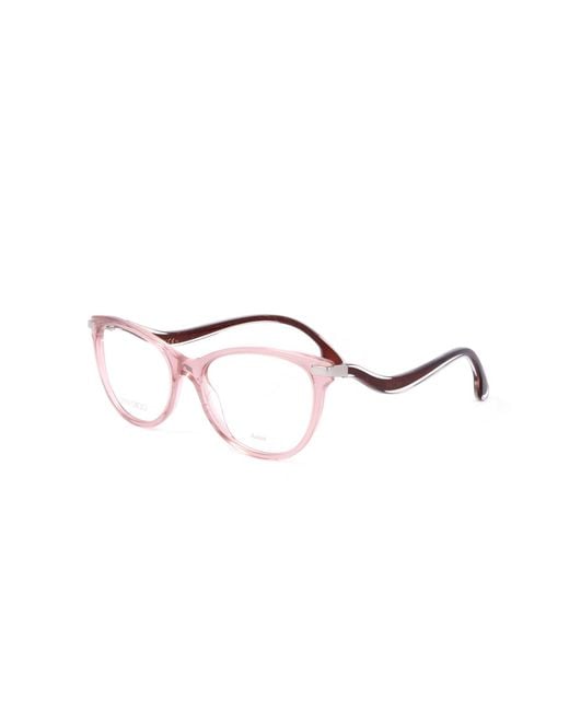 Jimmy Choo White Eyewear Cat-Eye Frame Glasses