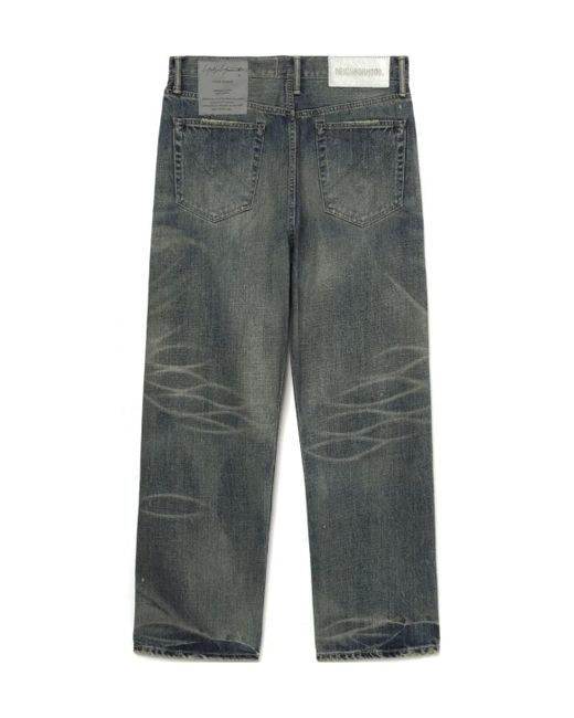 Yohji Yamamoto Gray Belt-Loop Jeans for men