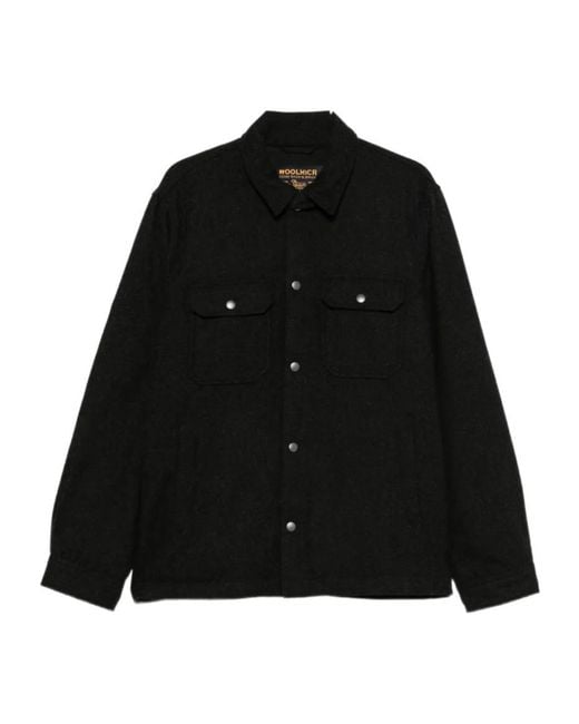 Woolrich Black Button-Up Jacket for men