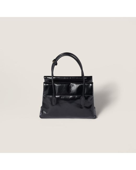 Miu Miu Black Solitaire Shiny Leather Bag