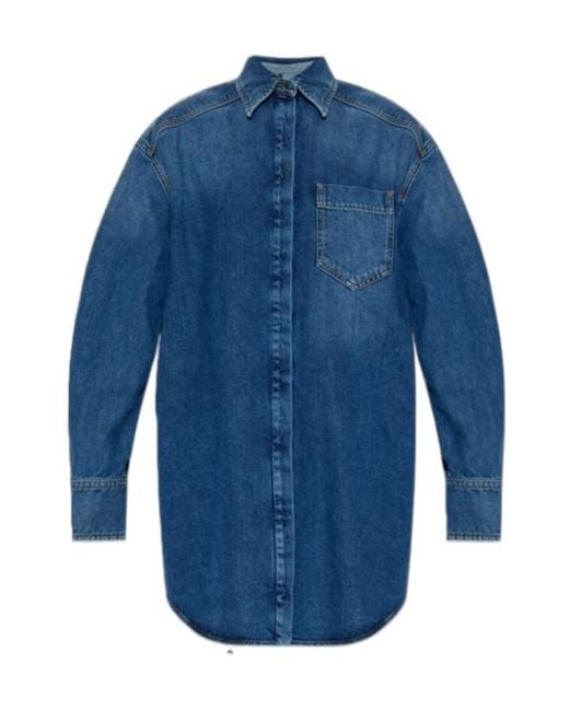 Sportmax Blue Eridani Button-Up Denim Jacket