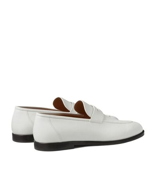 Loro Piana White Sergio Loafer