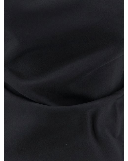Rohe Black Asymmetrical Draped Top