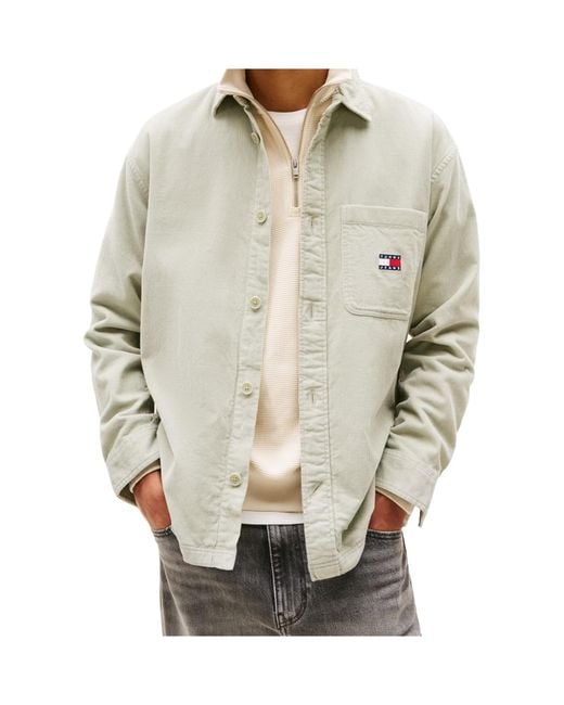 Tommy Hilfiger Natural Brick Cord Overshirt Extended for men