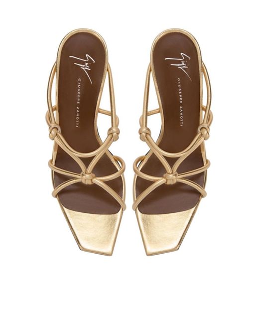 Giuseppe Zanotti White Gz Key Knotted Strap Mules