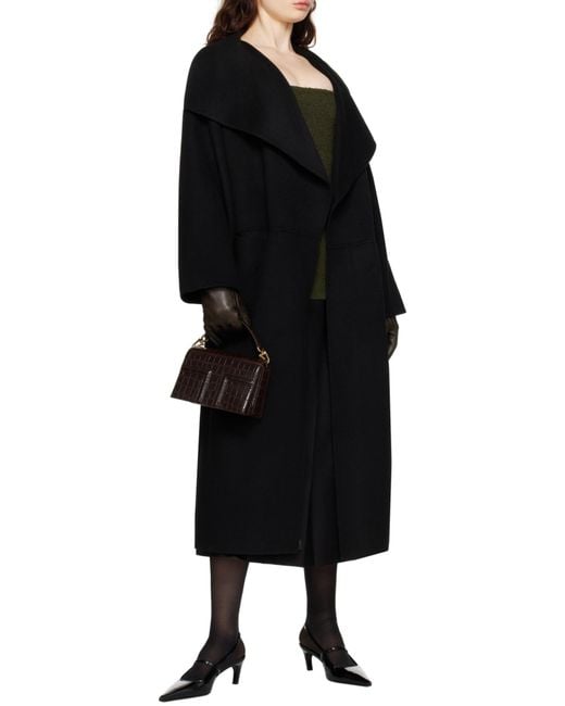 Totême Black Totême T-Flap Embossed Crossbody Bag