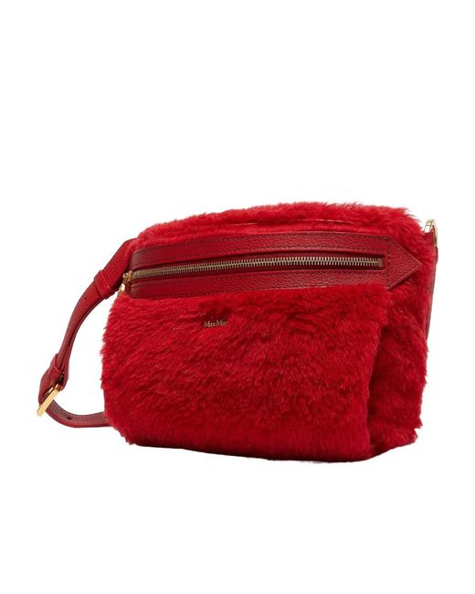 Max Mara Red Alpaca Wool And Silk Waist Pack