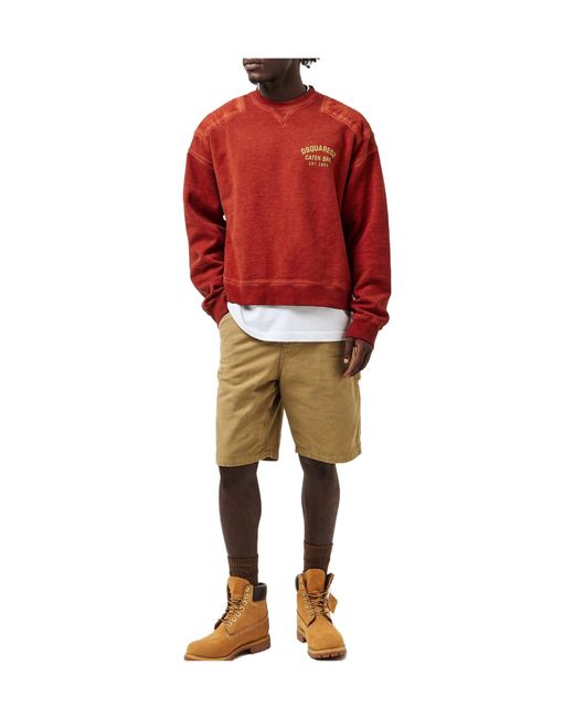DSquared² Red Crew Sweater for men
