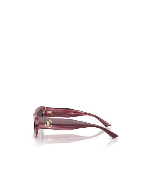 Jimmy Choo White Eyewear Cat-Eye Frame Sunglasses
